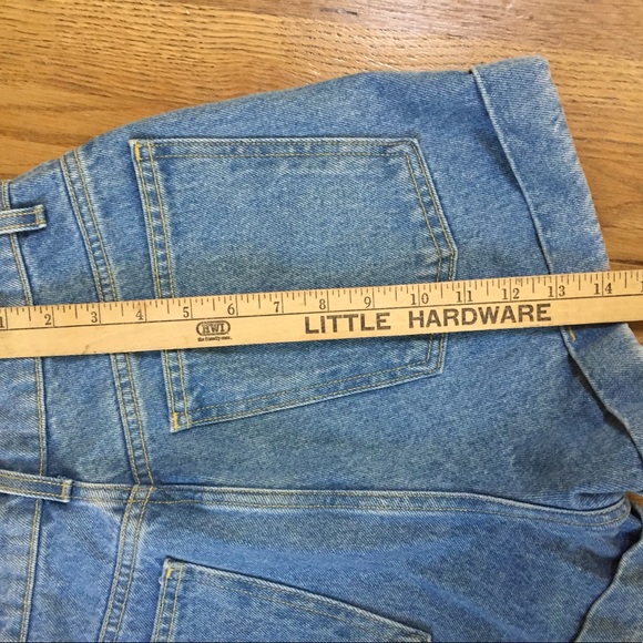 American Apparel High Waisted Denim Shorts - Picture 7 of 8